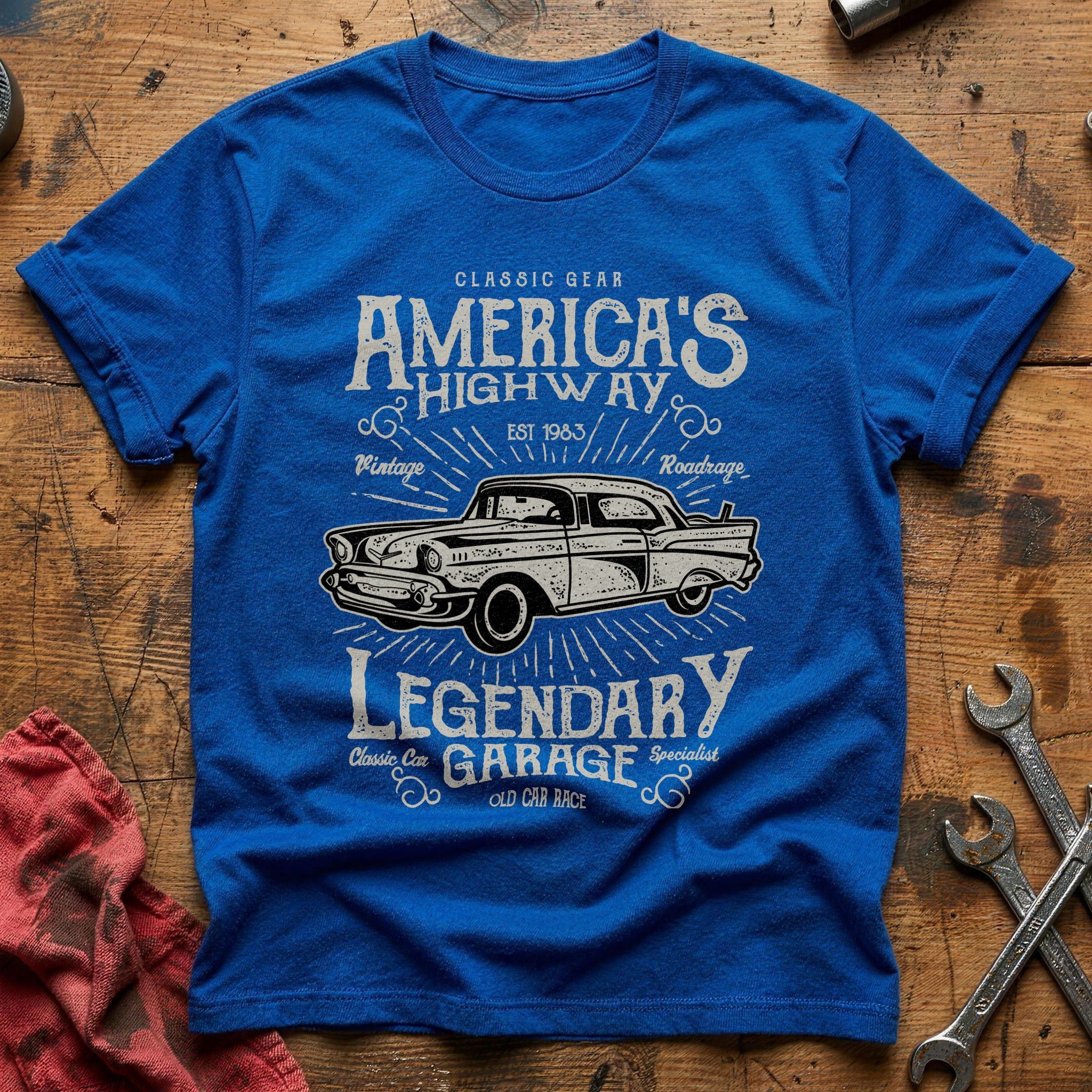 America's highway T-Shirt - Royal