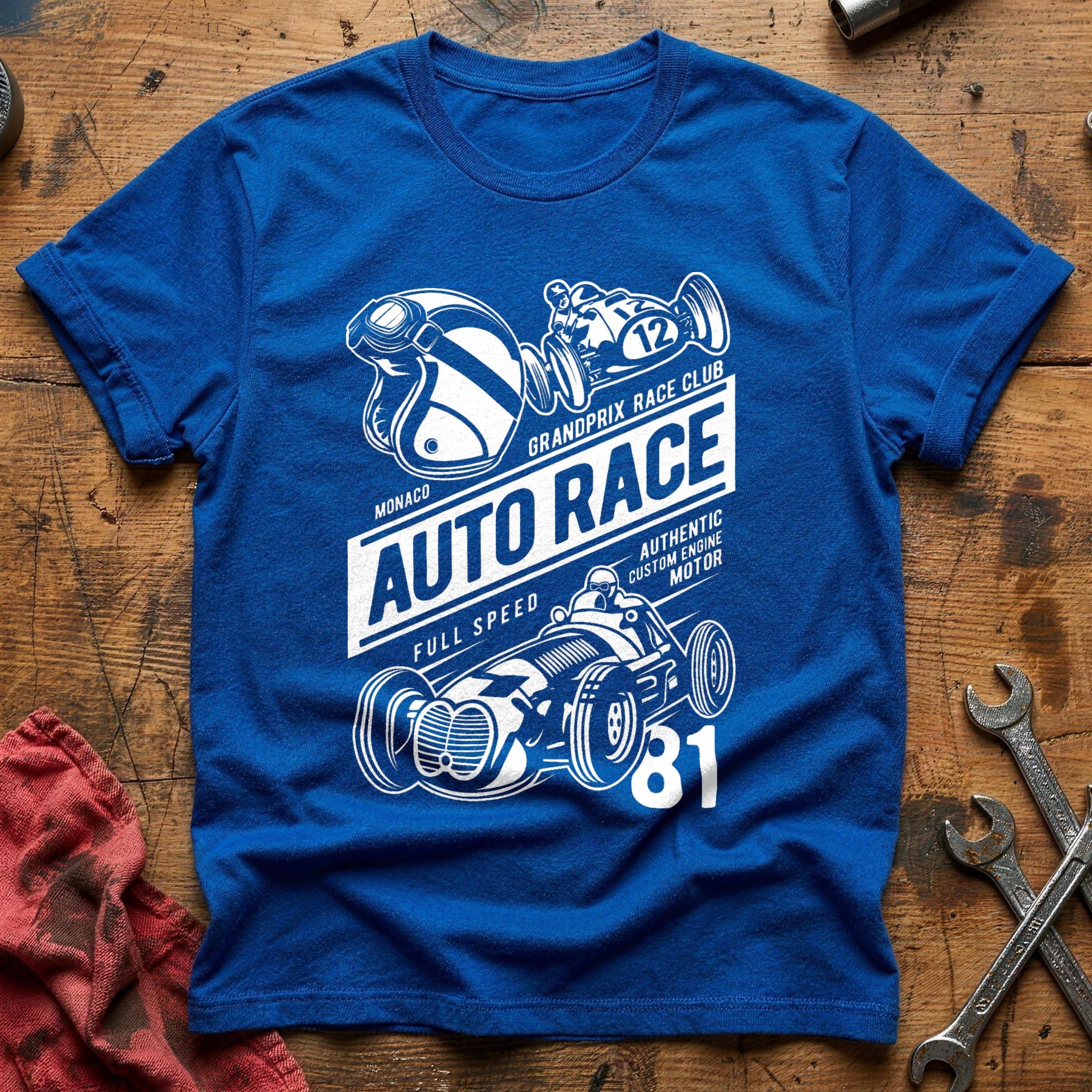 Auto race T-Shirt - Royal