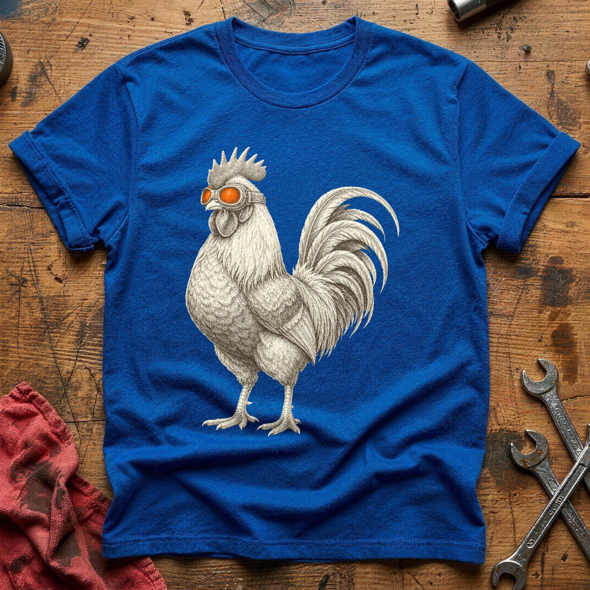 Aviator Rooster T-Shirt - Royal