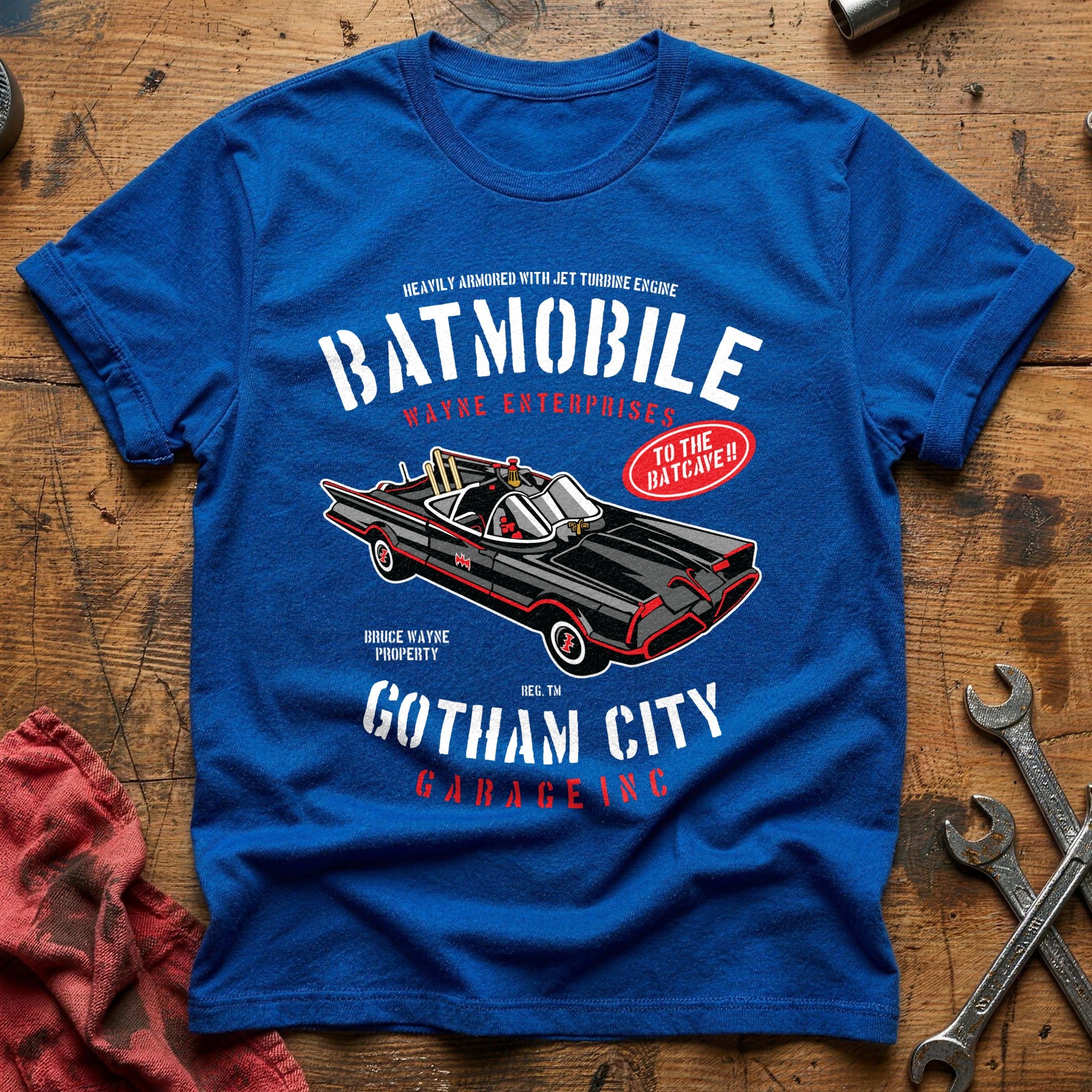 Batmobile gotham garage T-Shirt - Royal