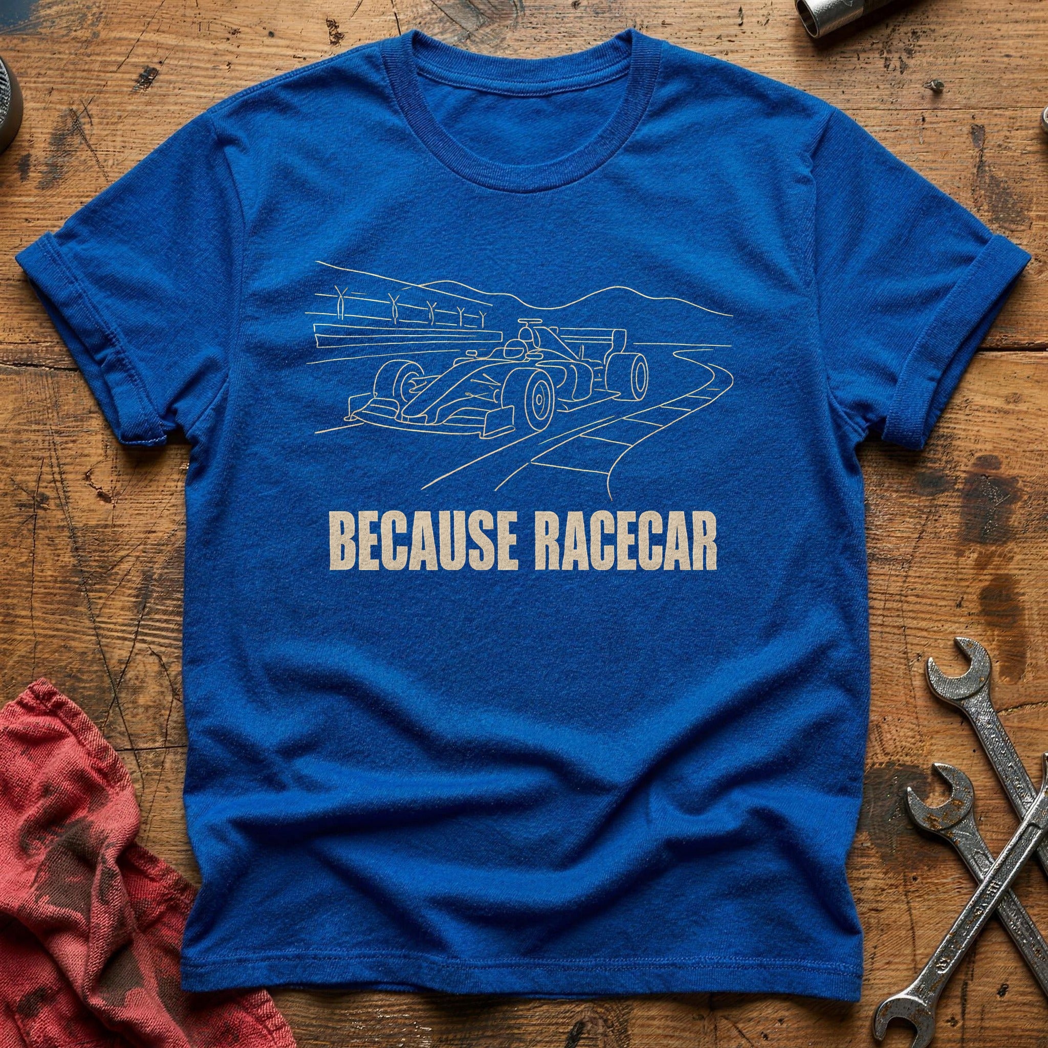Because Racecar 50 T-Shirt - Royal