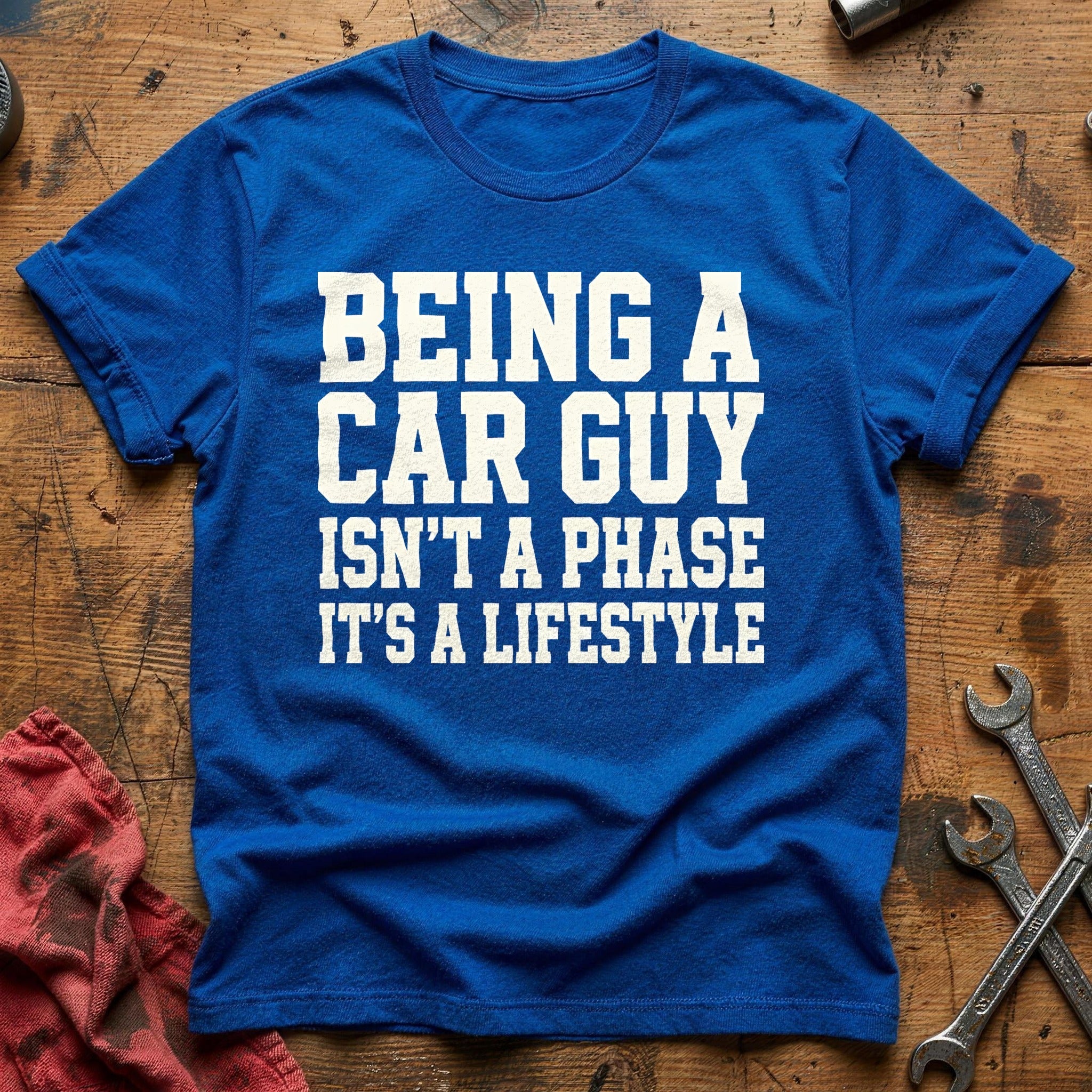 Being A Car Guy Isnt A Phase Its A Lifestyle 43 T-Shirt - Royal