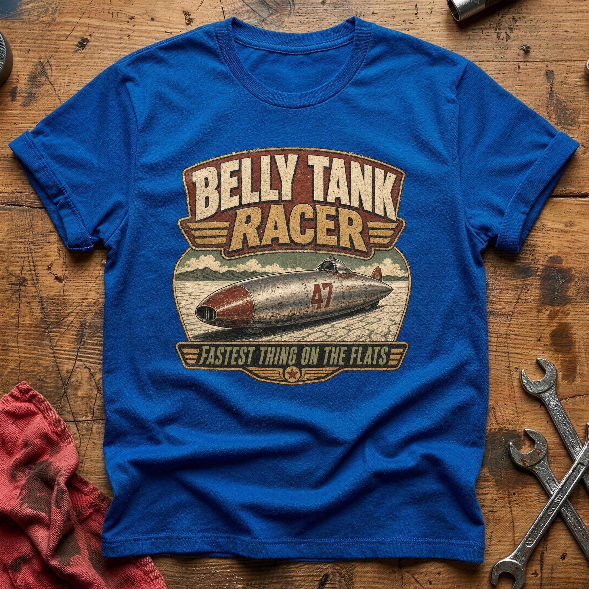 Belly Tank Racer T-Shirt - Royal