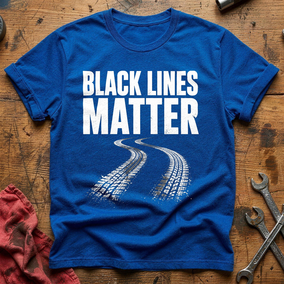 Black Lines Matter 59 T-Shirt - Royal