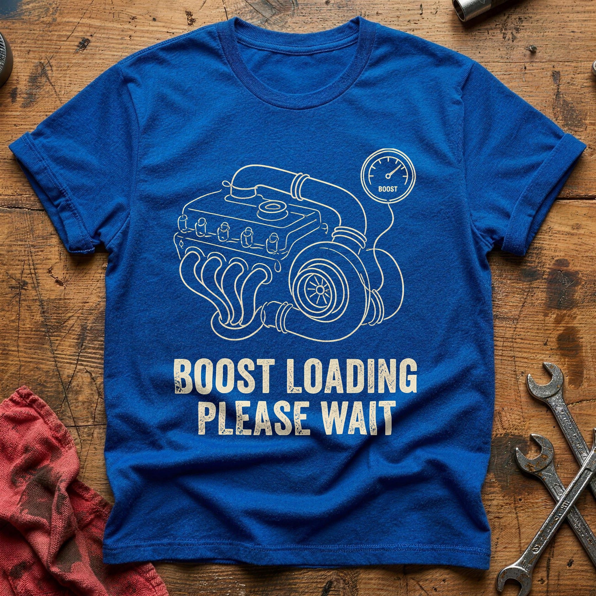 Boost Loading Please Wait 40 T-Shirt - Royal