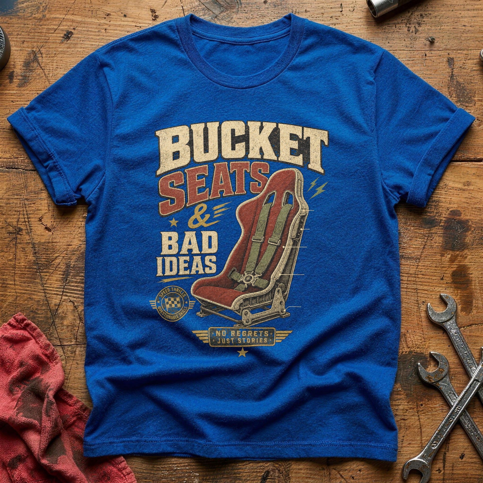 Bucket Seat Philosophy T-Shirt - Royal