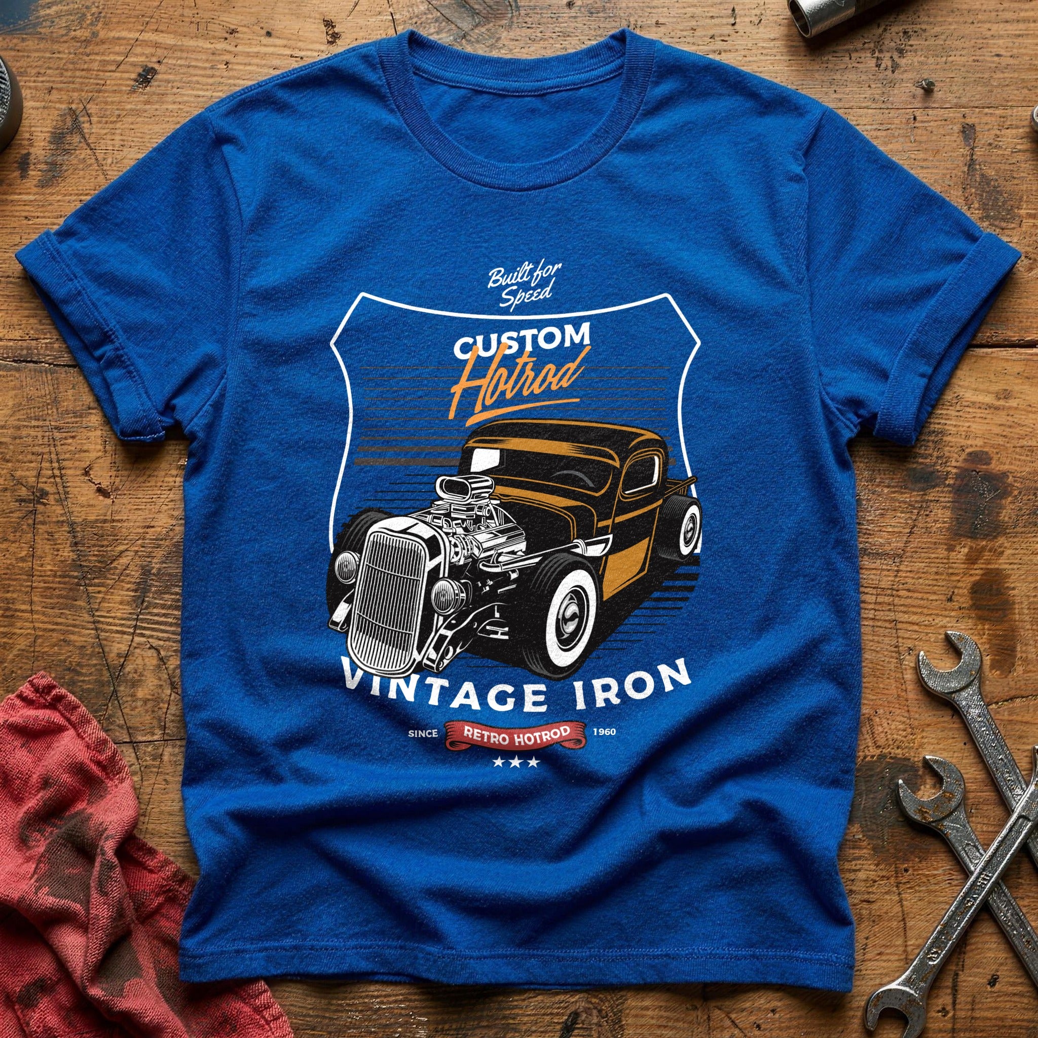 Built for speed hotrod T-Shirt - Royal