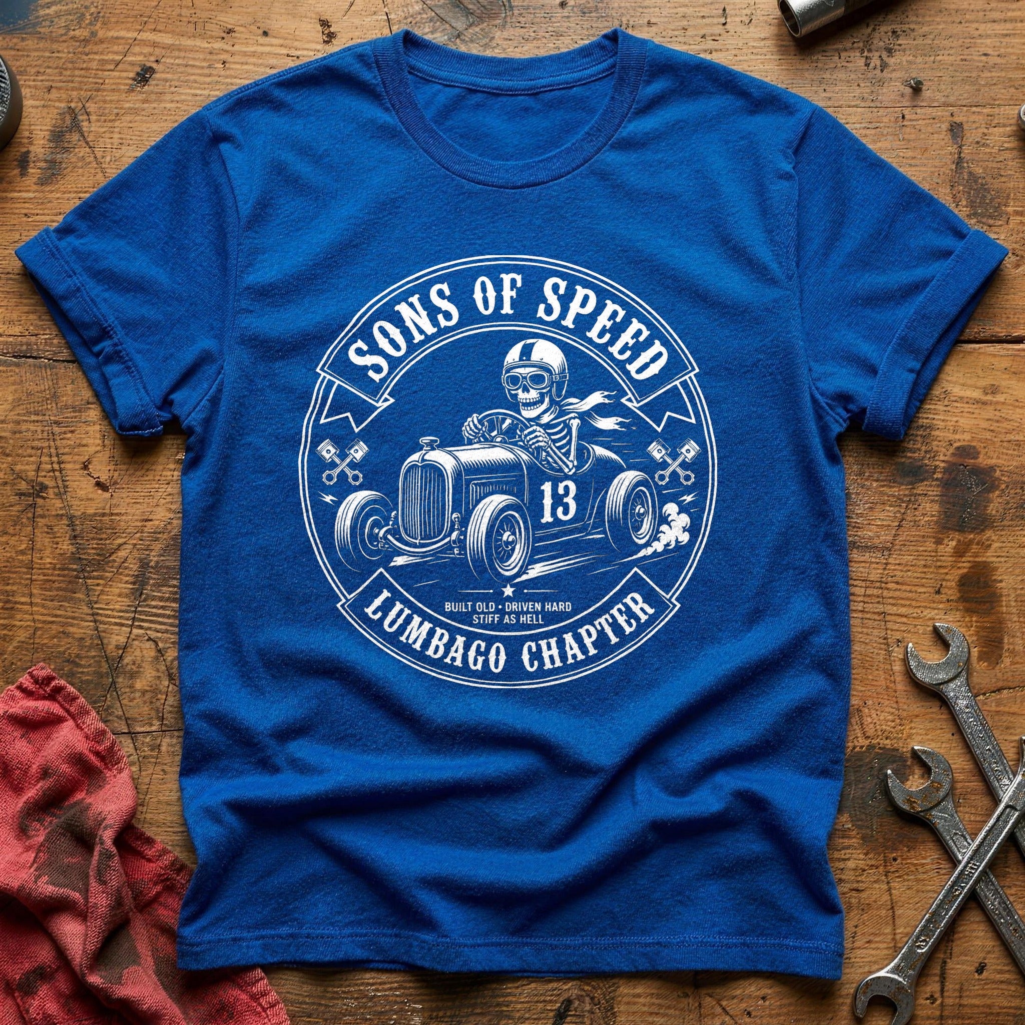 Built Old, Driven Hard T-Shirt - Royal