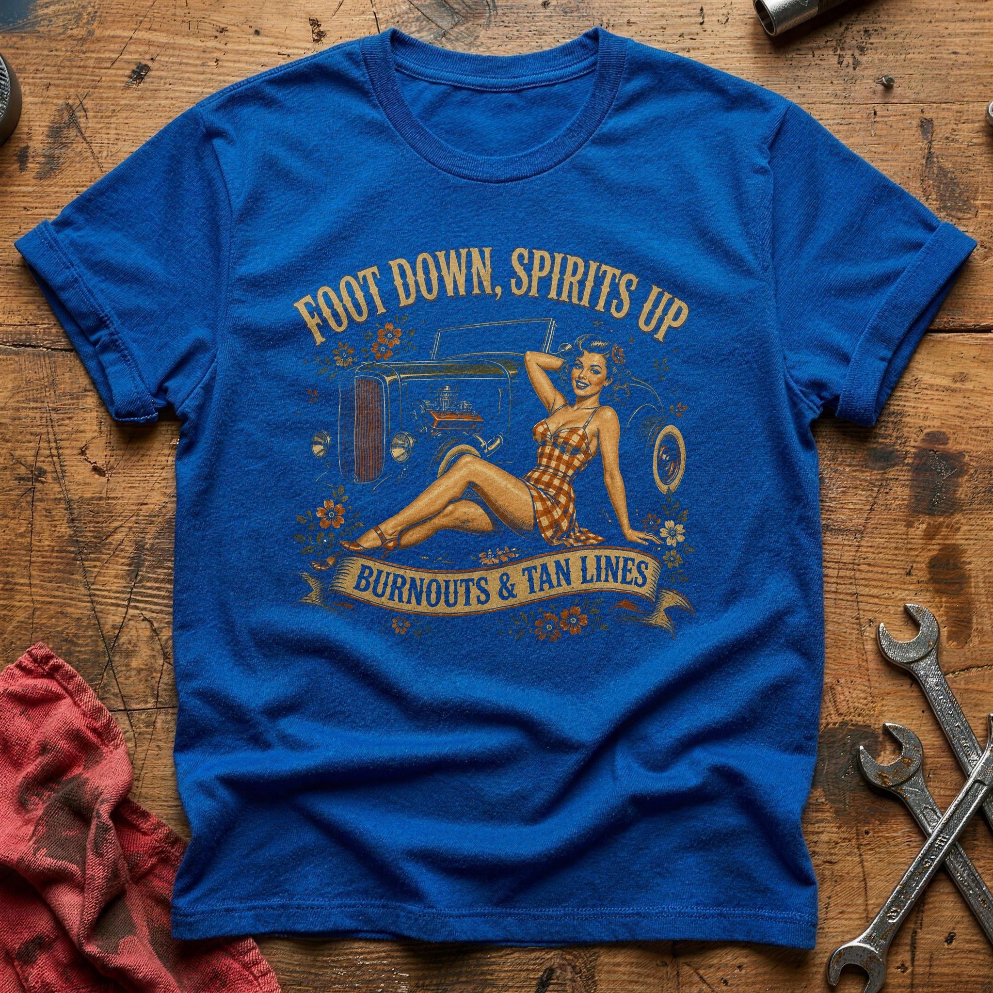 Burnouts & Tan Lines T-Shirt - Royal