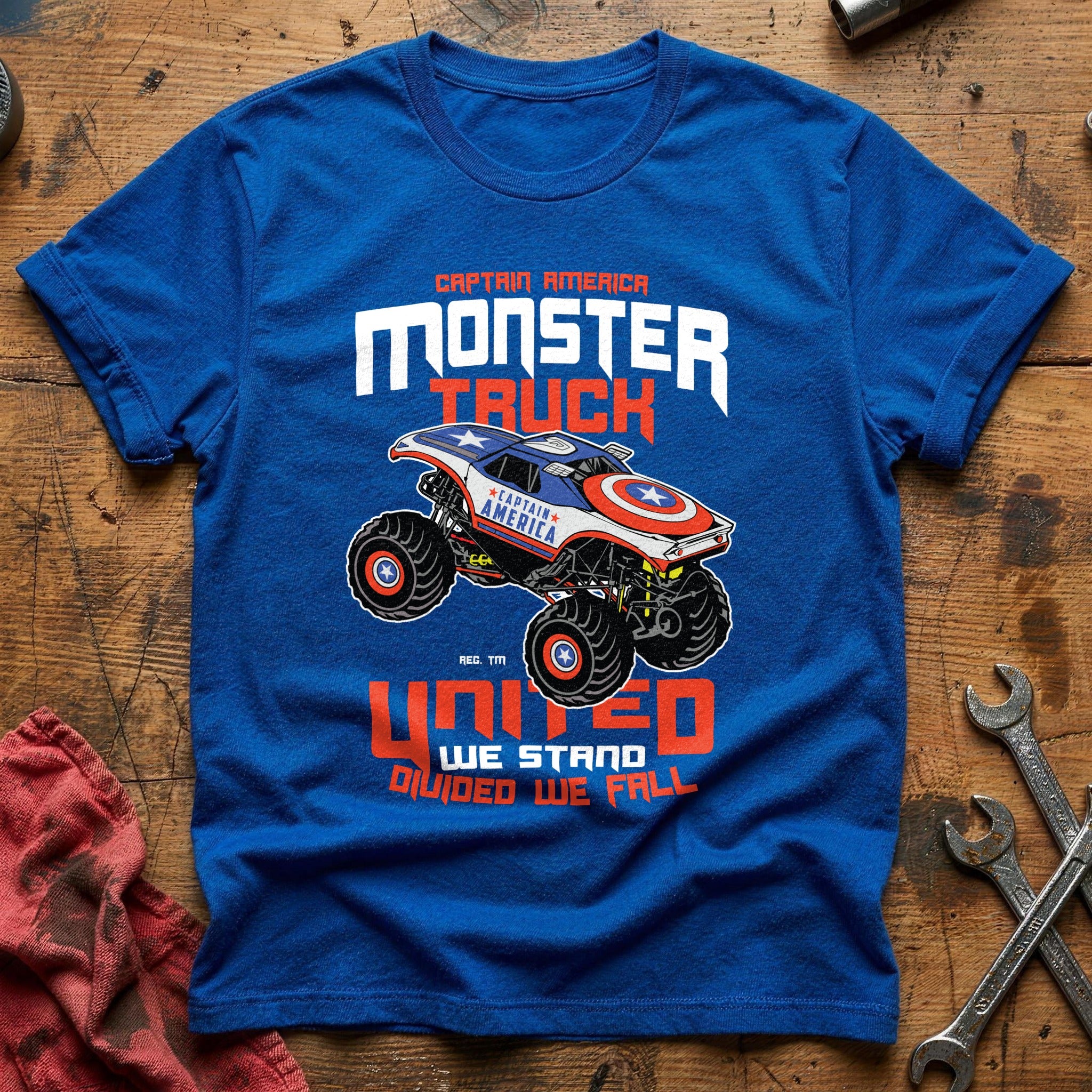 Captain america monster truck T-Shirt - Royal