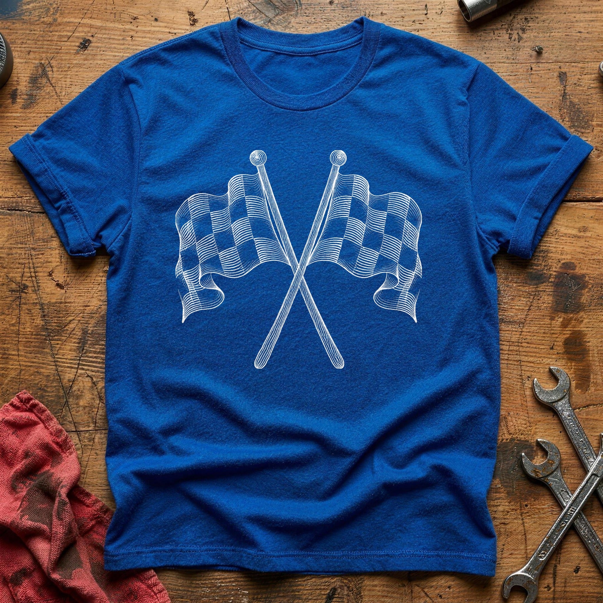 Checkered Victory T-Shirt - Royal