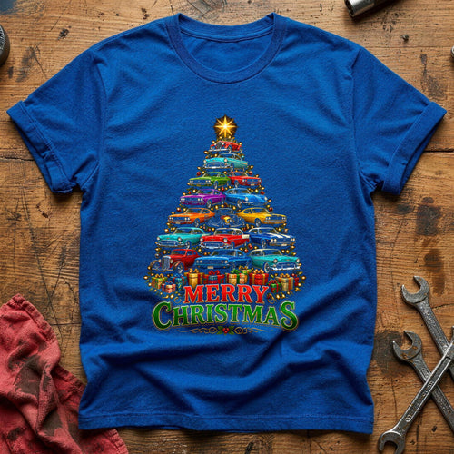 Colourful Car Tree 77 T-Shirt - Royal
