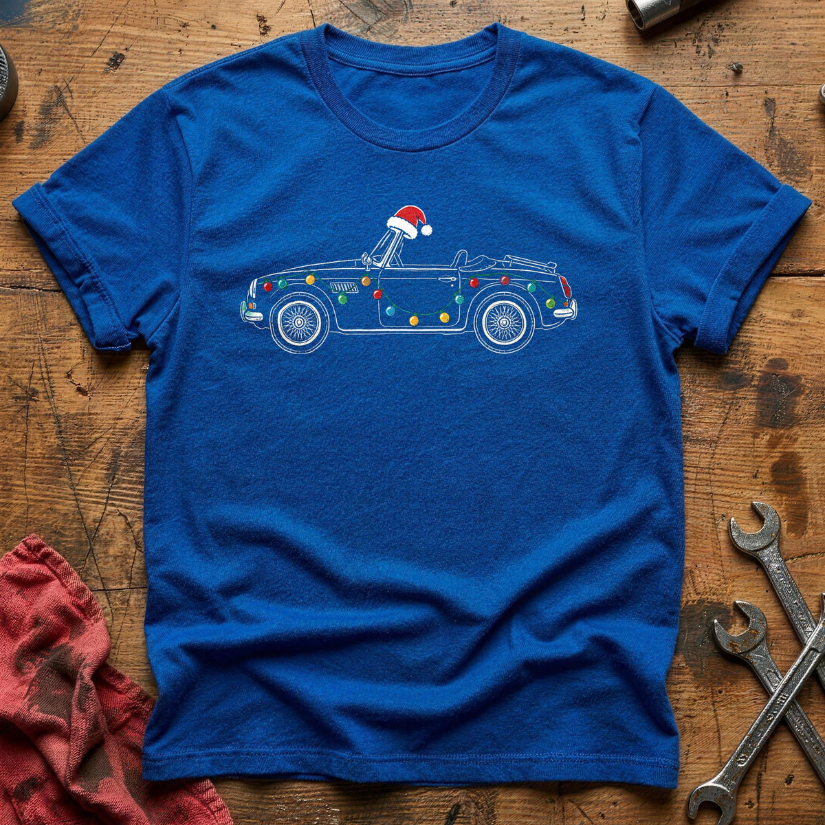 Convertible Christmas Lights 87 T-Shirt - Royal