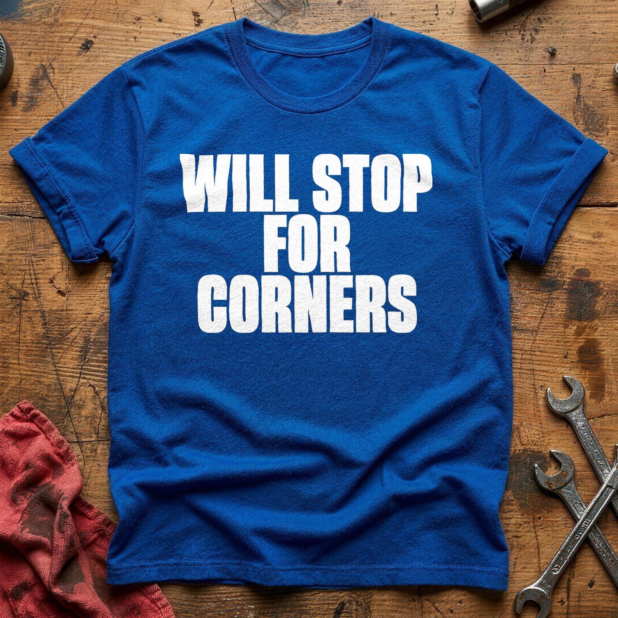 Corners Over Caution T-Shirt - Royal