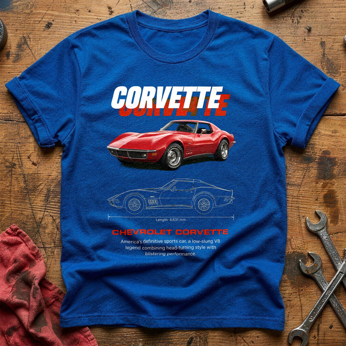 Corvette 66 T-Shirt - Royal