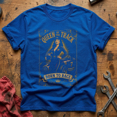 Crown & Checkered T-Shirt - Royal