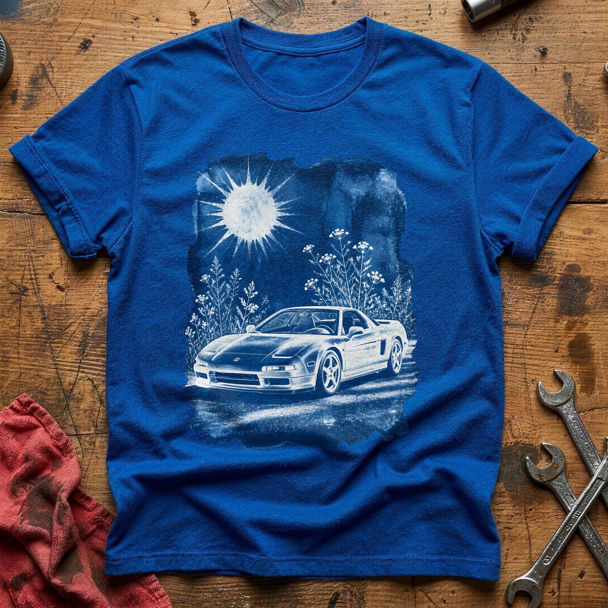 Cyanotype Car 10 T-Shirt - Royal