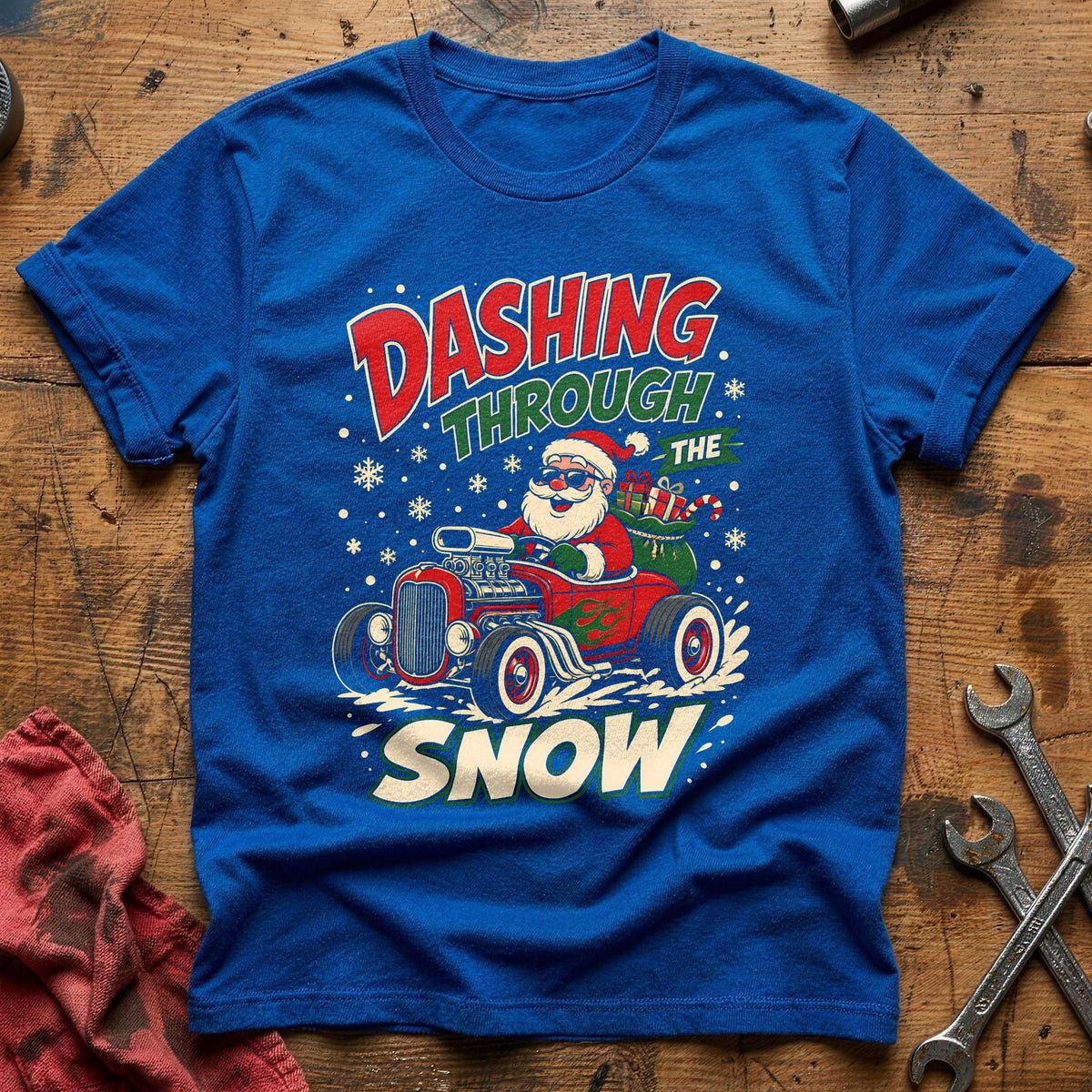 Dashing Through The Snow 27 T-Shirt - Royal