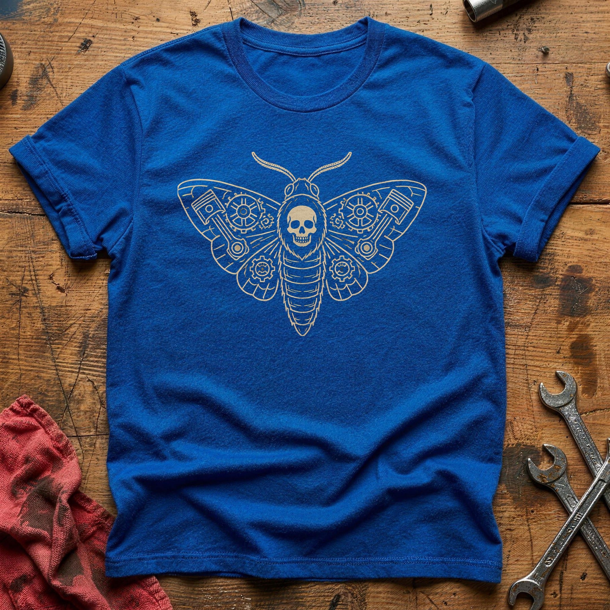 Deaths Head Moth Gears 11 T-Shirt - Royal