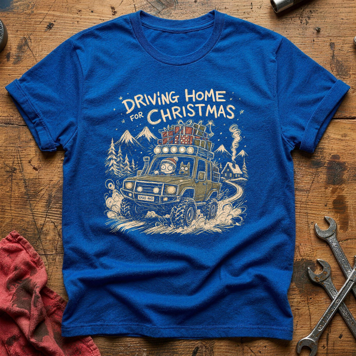 Driving Home For Christmas 12 T-Shirt - Royal