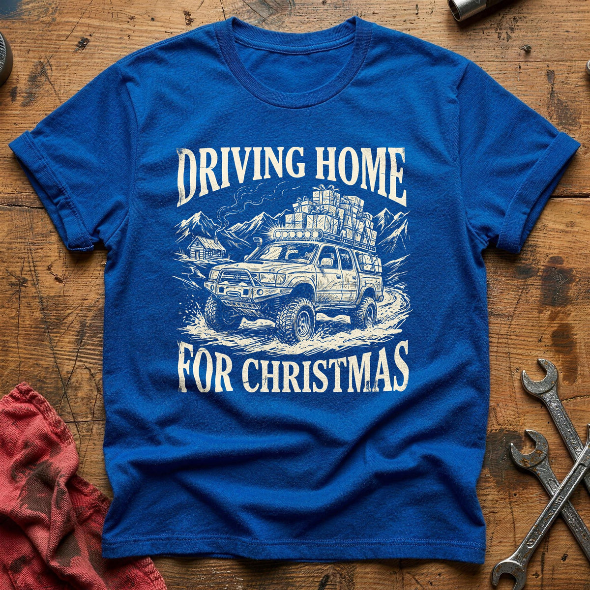 Driving Home For Christmas 14 T-Shirt - Royal