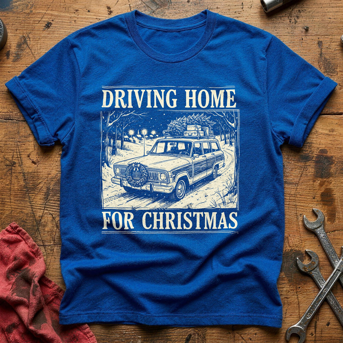 Driving Home For Christmas 16 T-Shirt - Royal