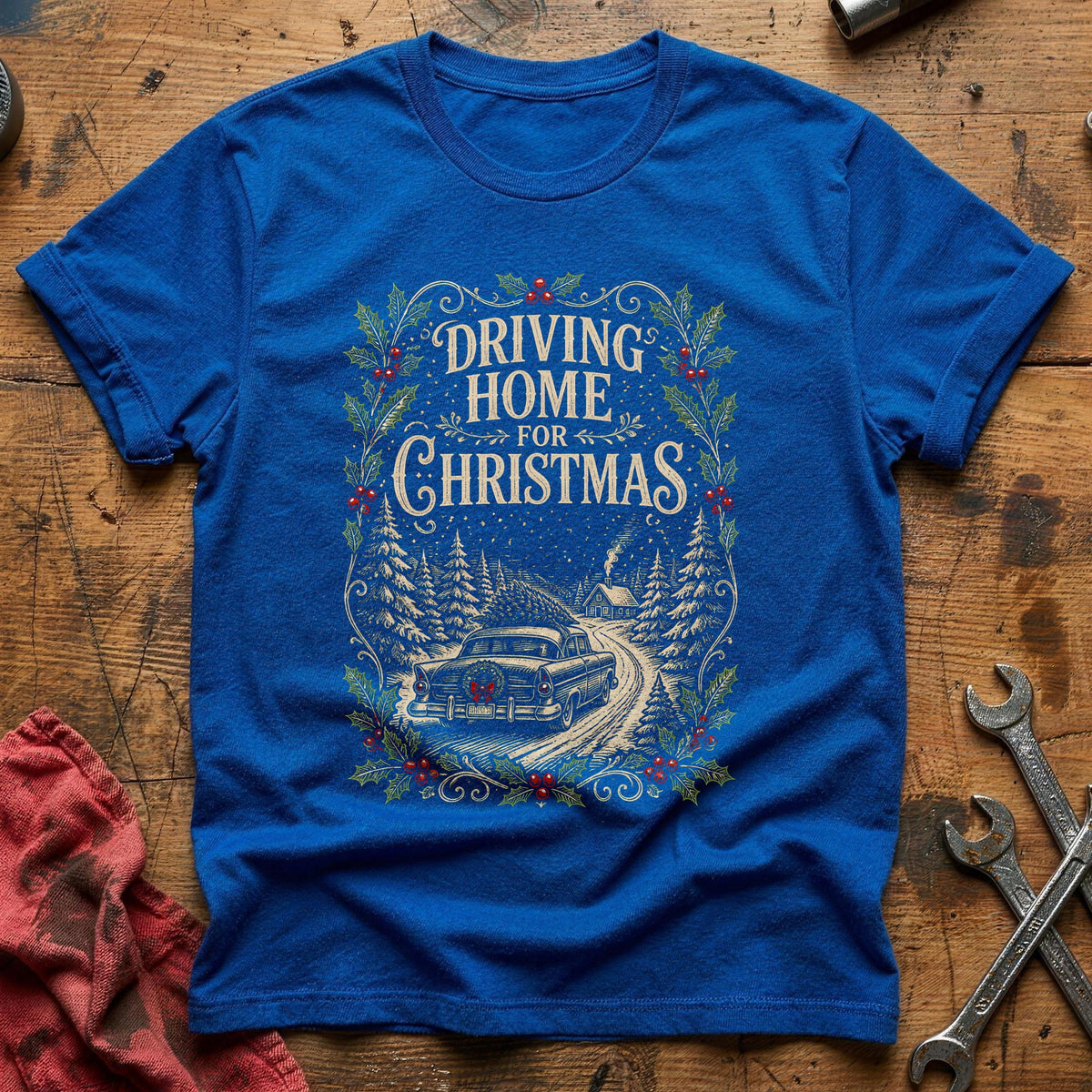 Driving Home For Christmas 2 T-Shirt - Royal