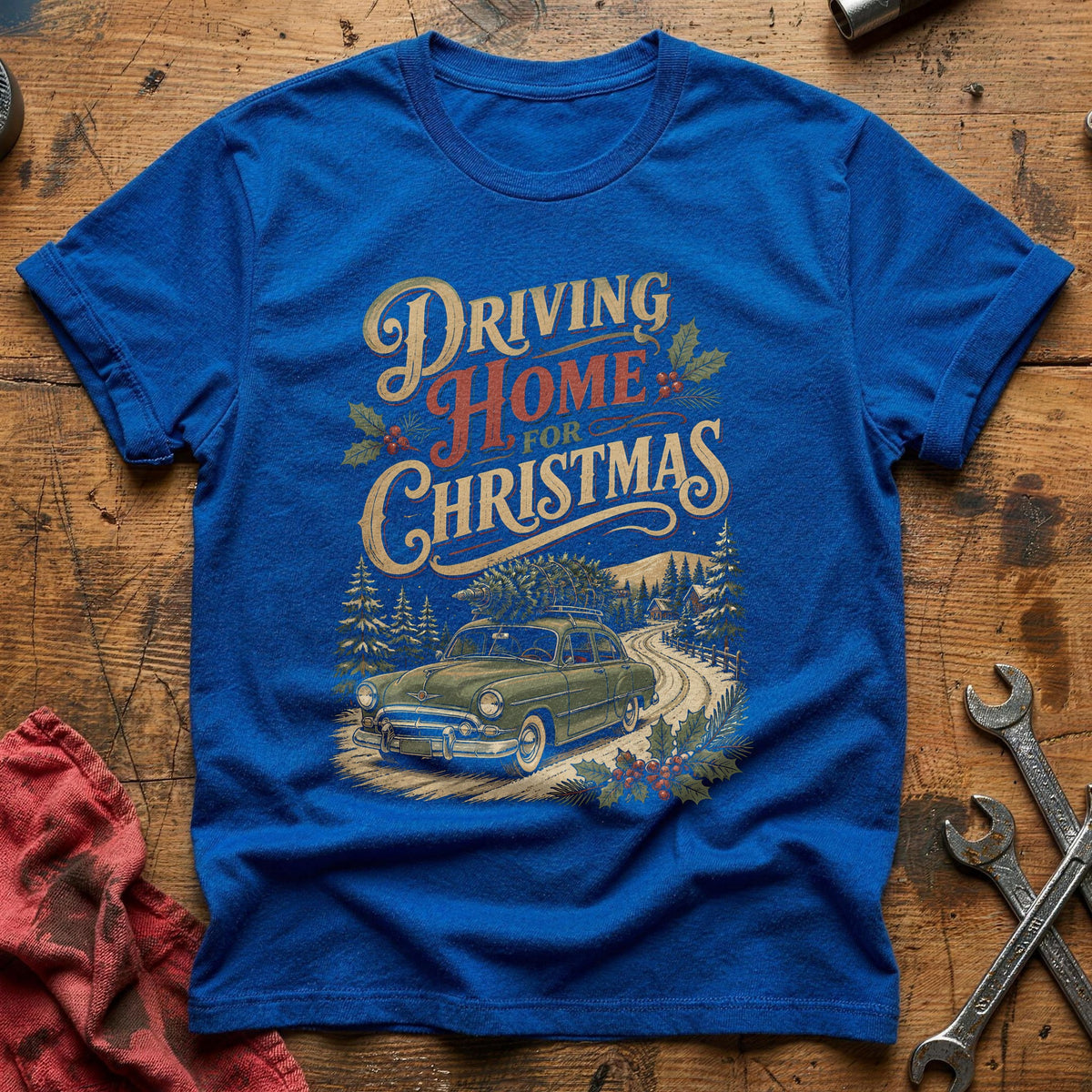Driving Home For Christmas 4 T-Shirt - Royal