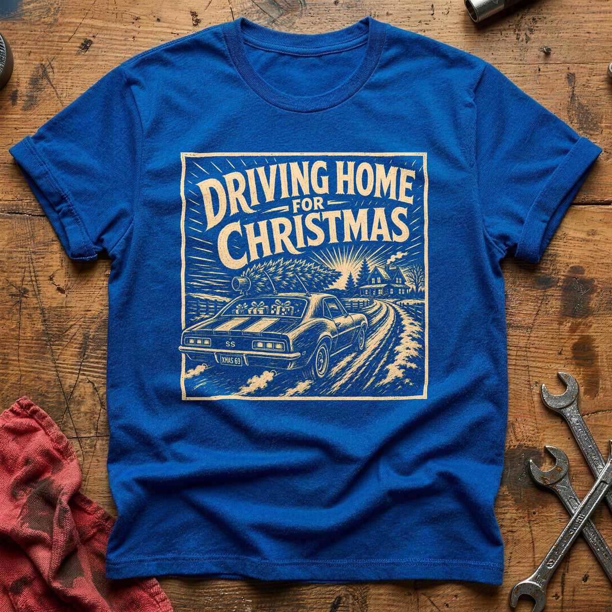 Driving Home For Christmas 8 T-Shirt - Royal