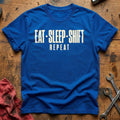 Eat Sleep Shift Repeat T-Shirt - Royal