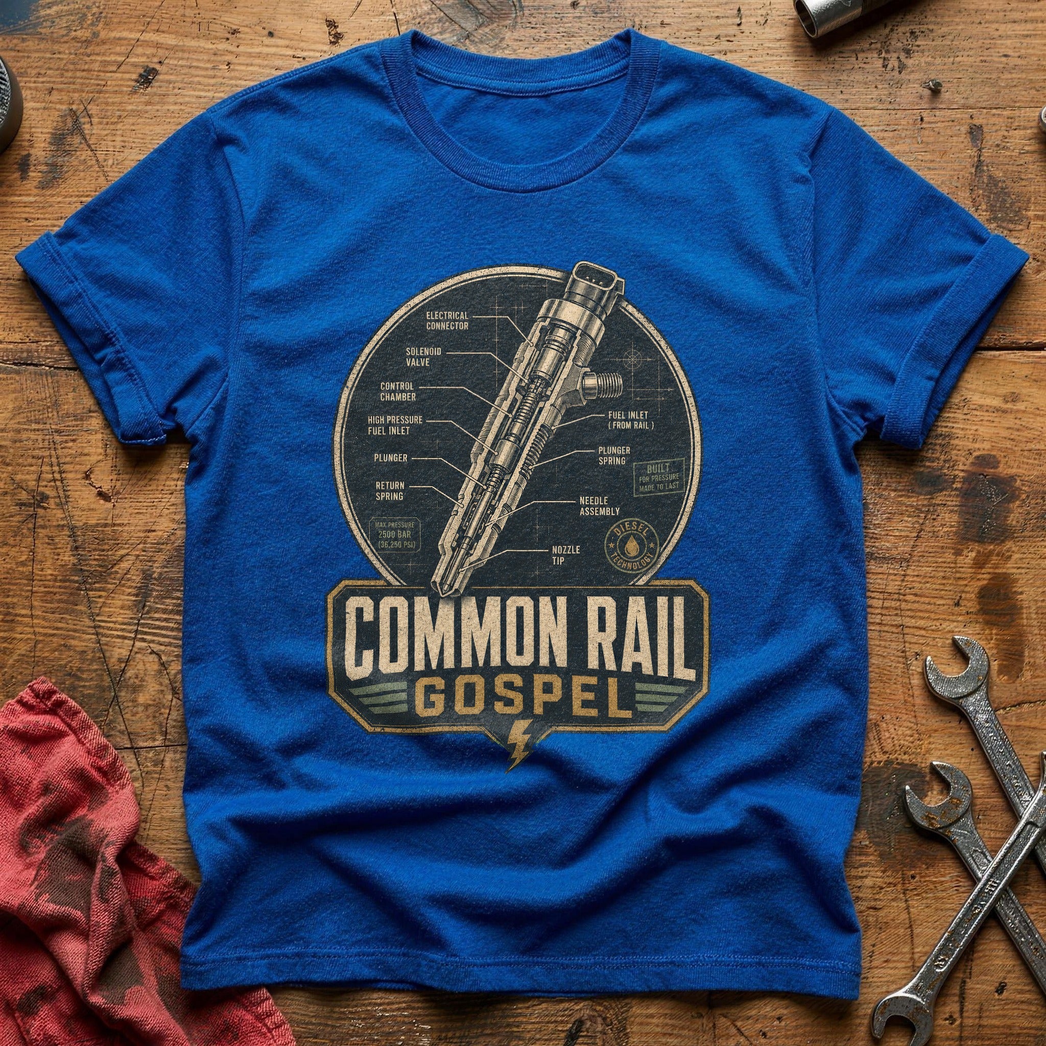 Fuel Injection Scripture T-Shirt - Royal