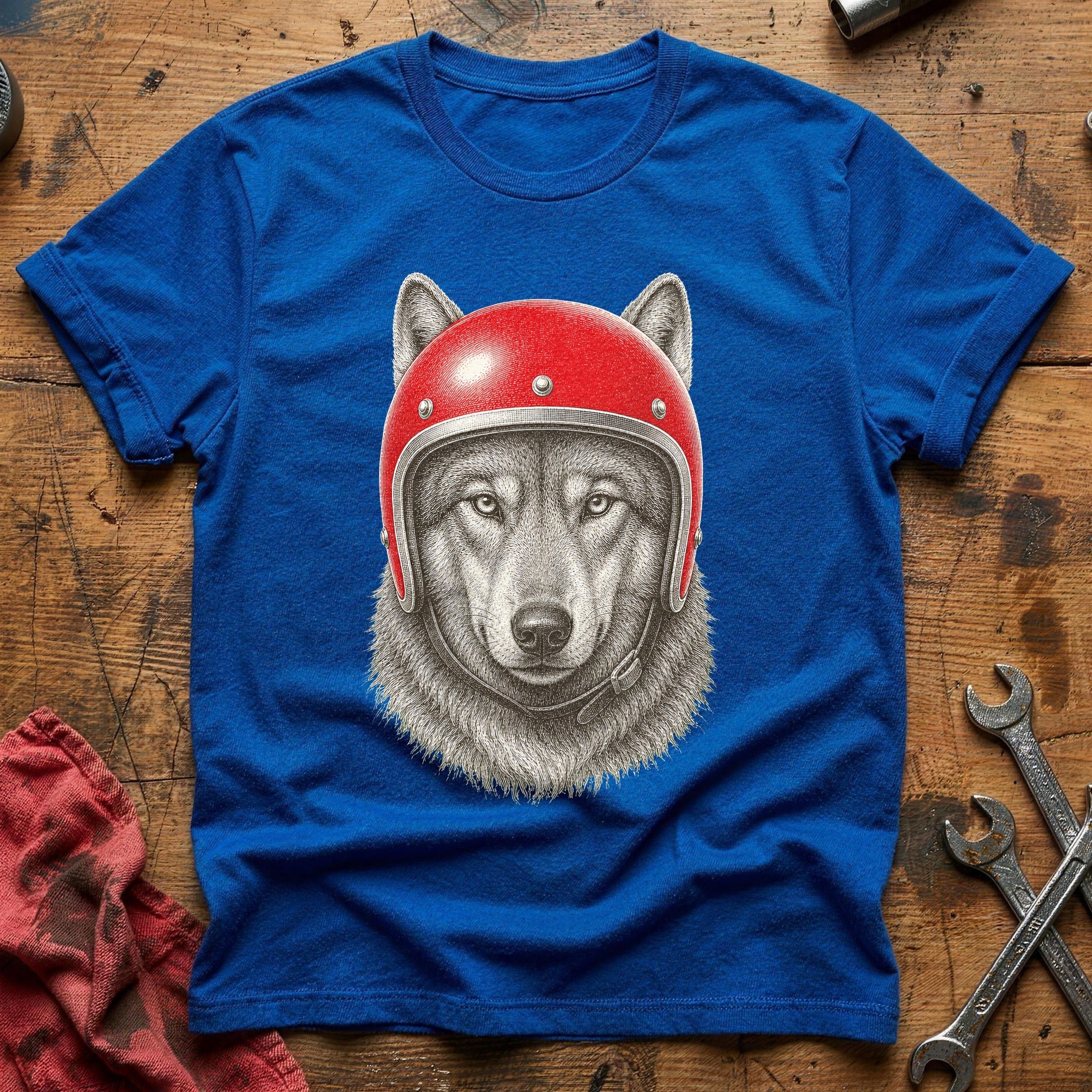 Full Throttle Wolf T-Shirt - Royal