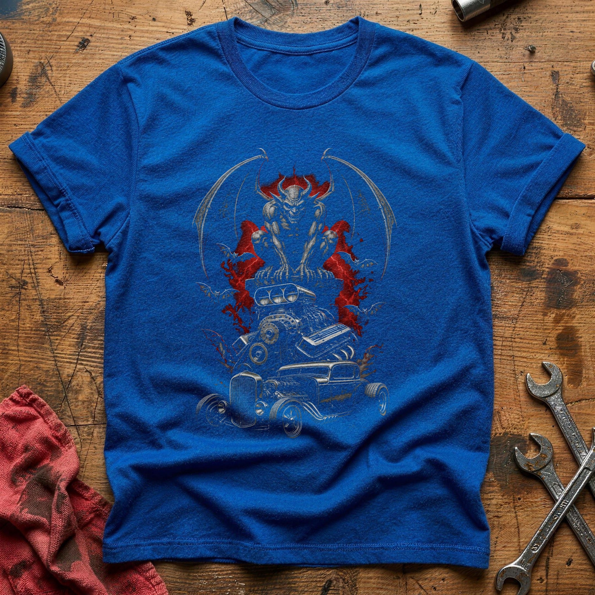 Gargoyle V8 Hotrod 19 T-Shirt - Royal