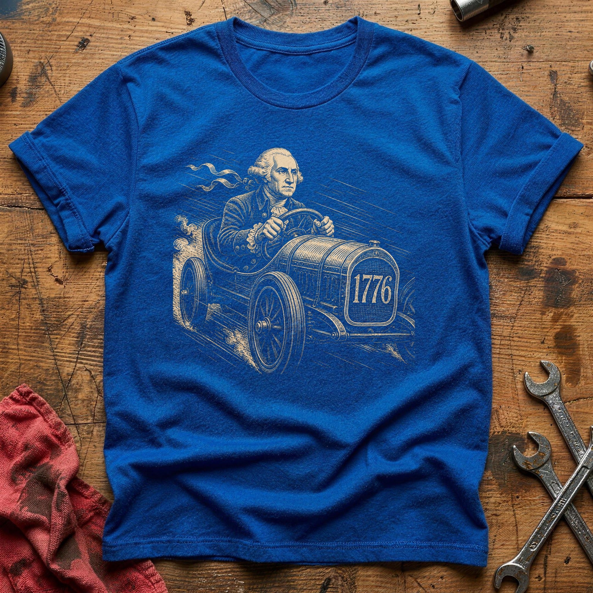 Golden Age Driver T-Shirt - Royal