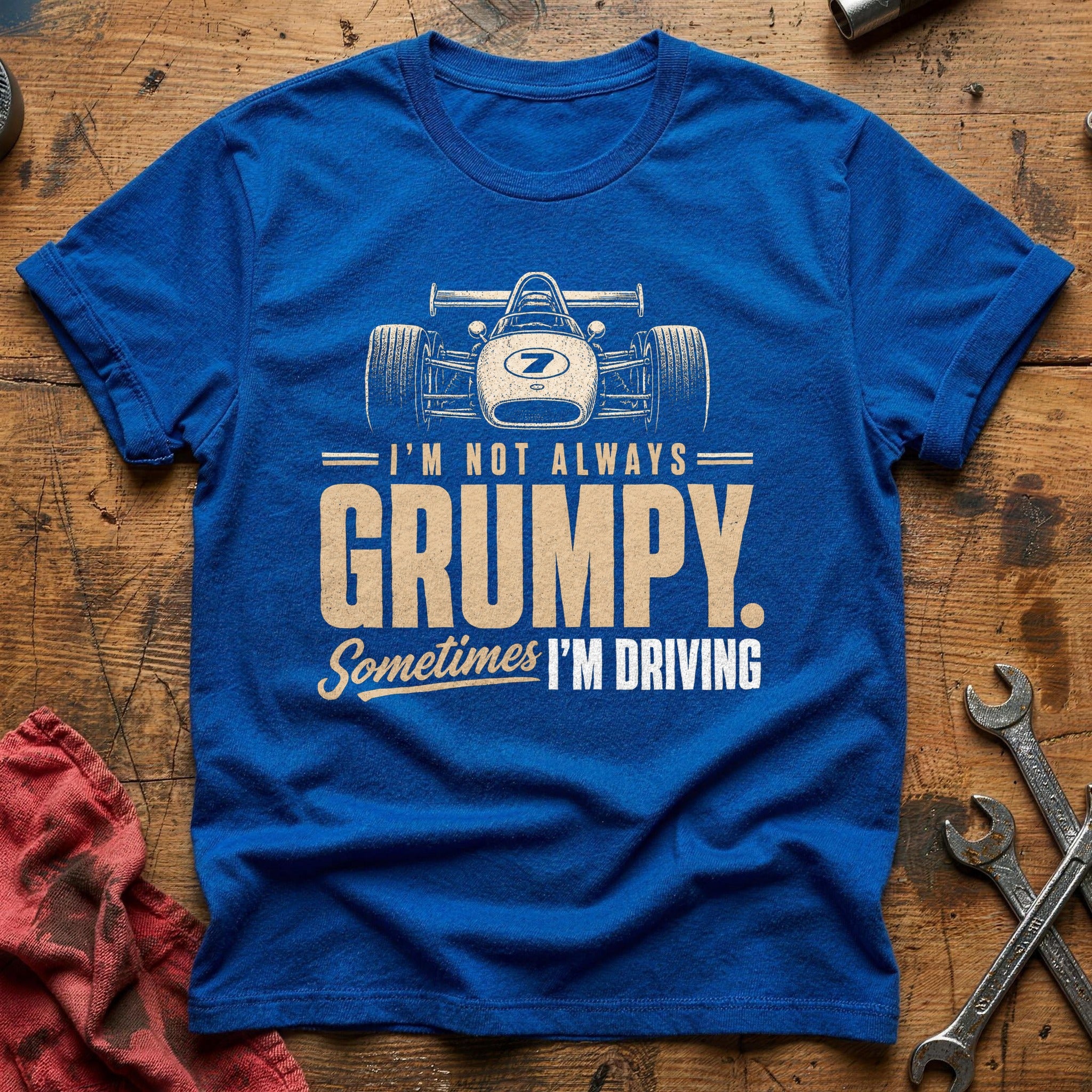 Grumpy When Parked T-Shirt - Royal