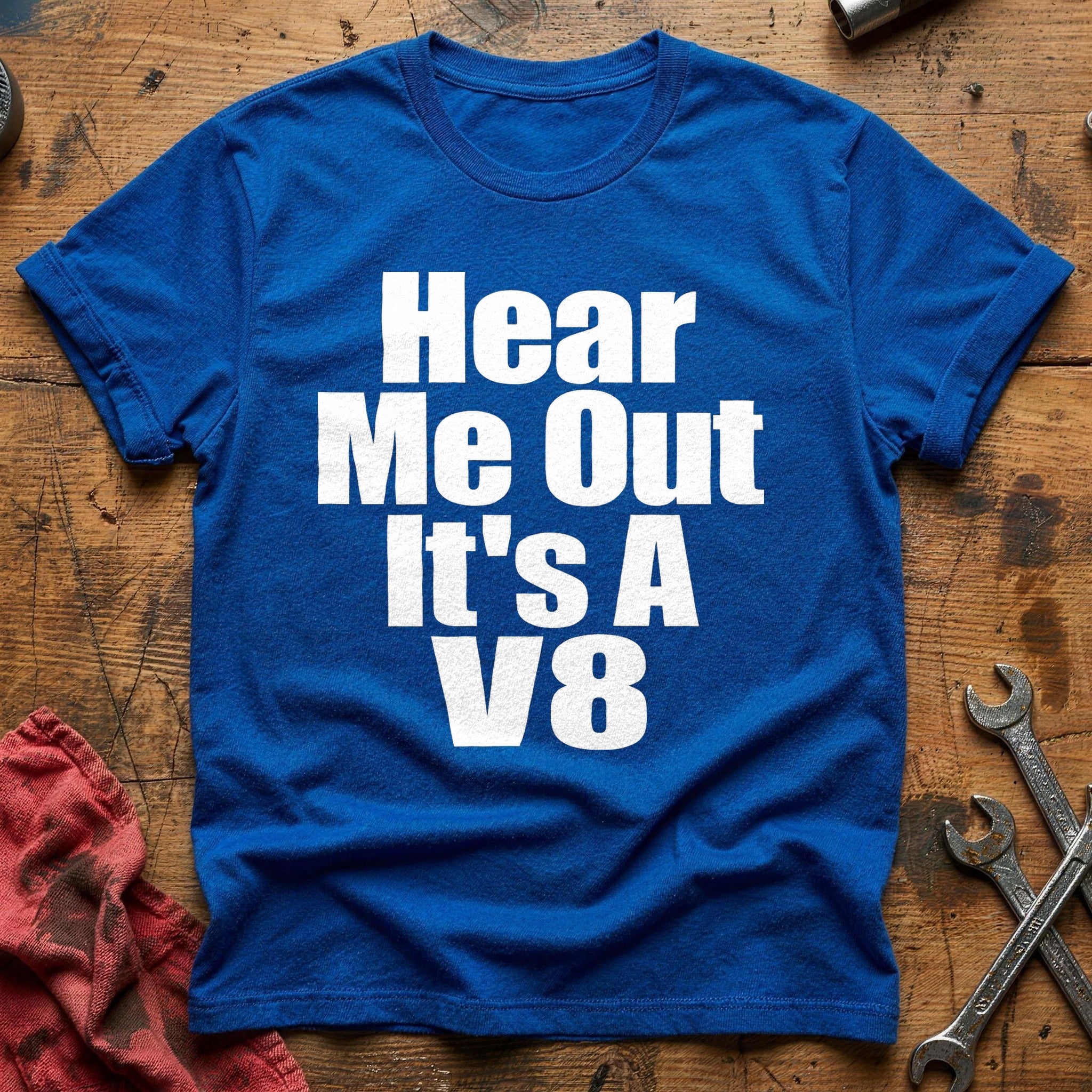 Hear Me Out, V8 T-Shirt - Royal
