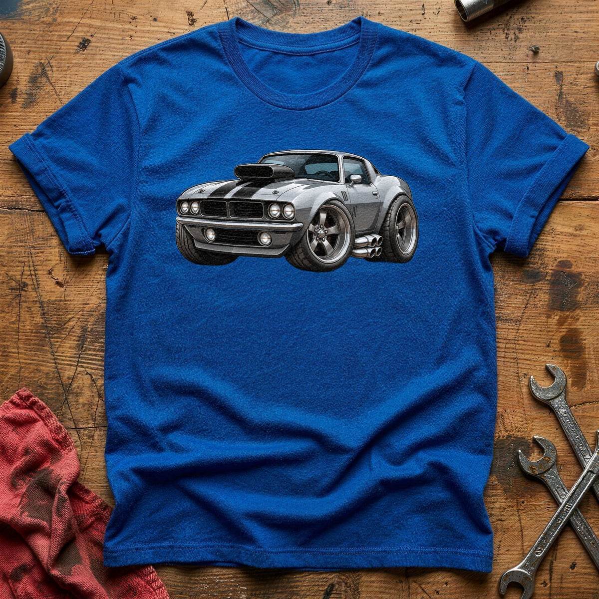 Heist Muscle Car 18 T-Shirt - Royal