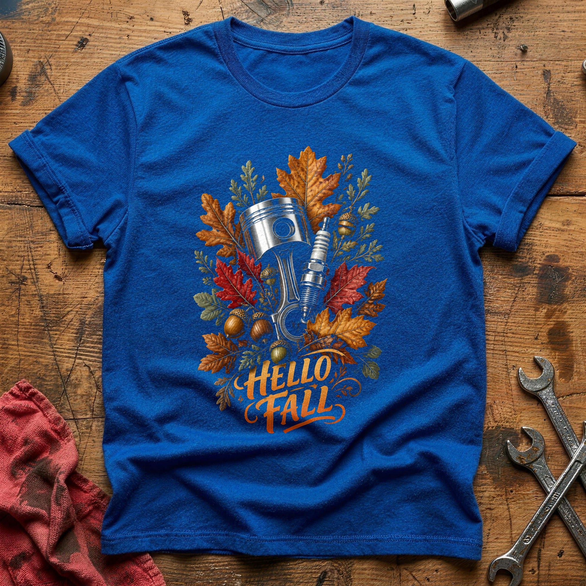 Hello Fall Piston Bouquet 39 T-Shirt - Royal
