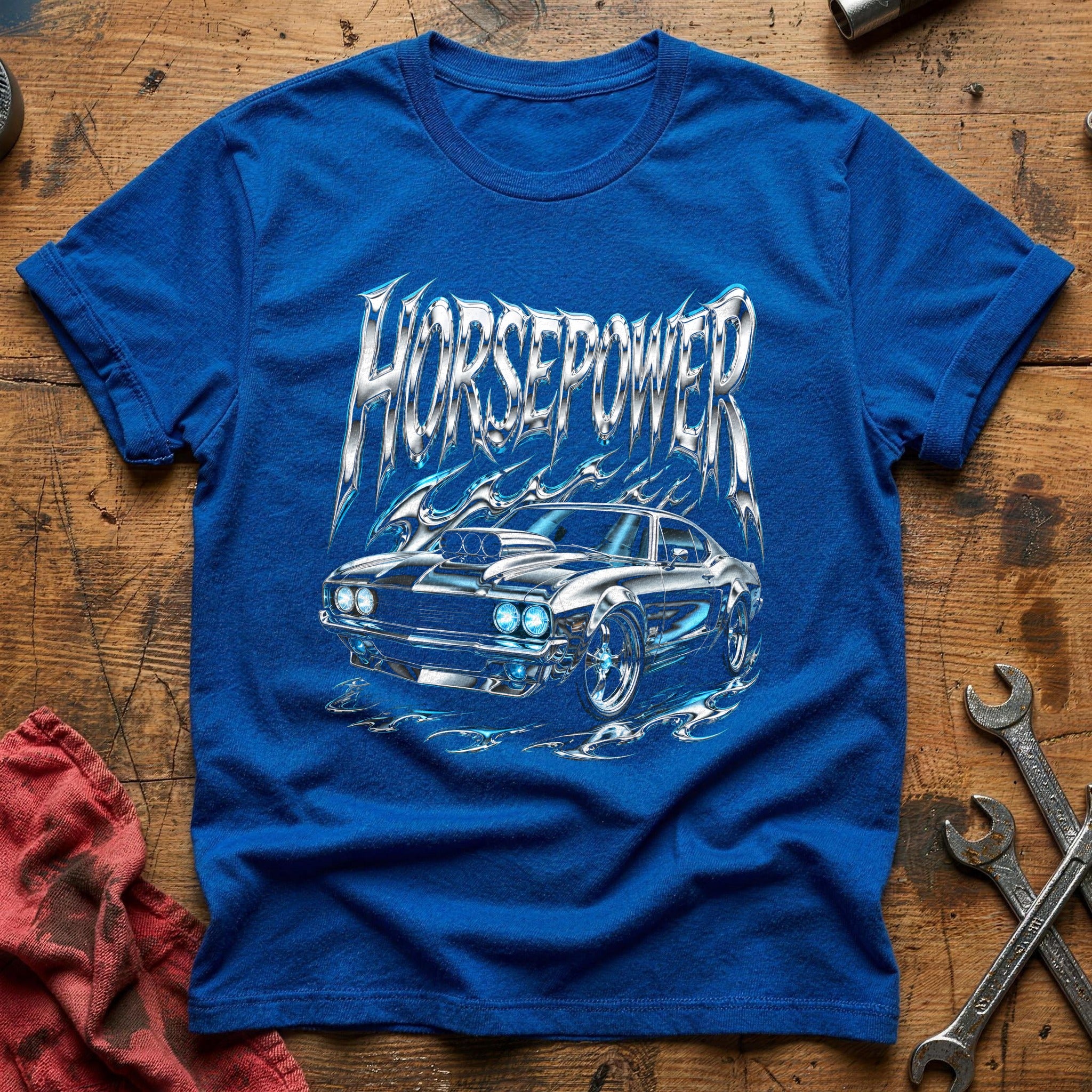 Horsepower Chrome Y2K 84 T-Shirt - Royal