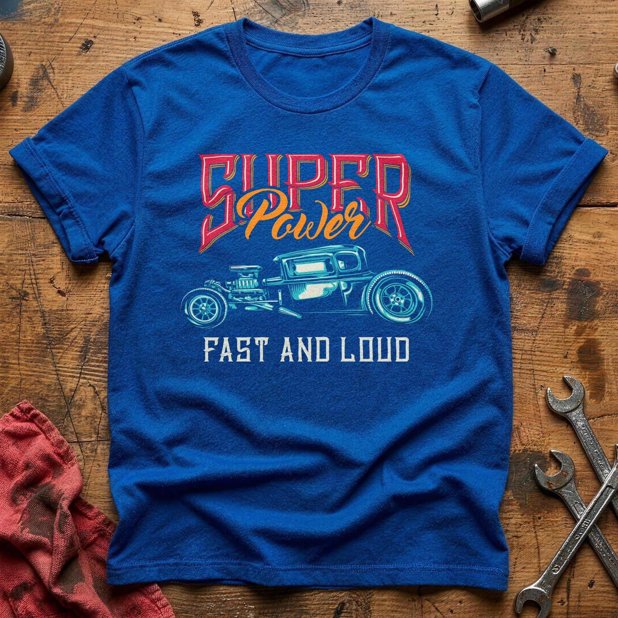 Hotrod fast and loud T-Shirt - Royal