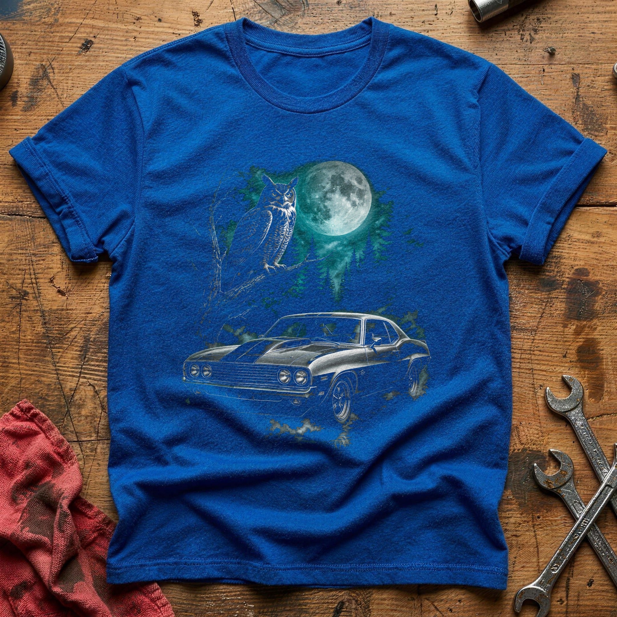 Hotrod Owl Fullmoon 64 T-Shirt - Royal