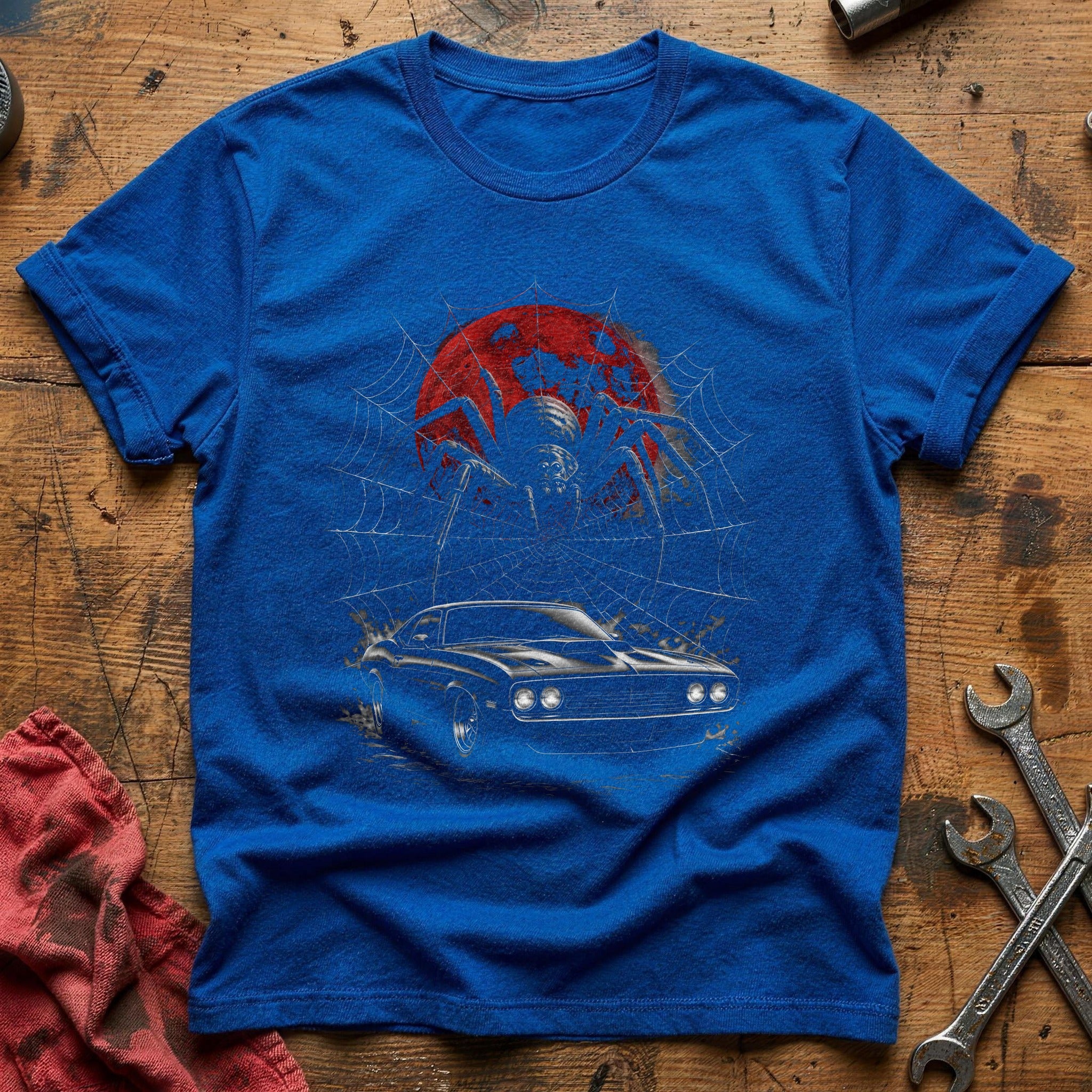Hotrod Spider Web 63 T-Shirt - Royal