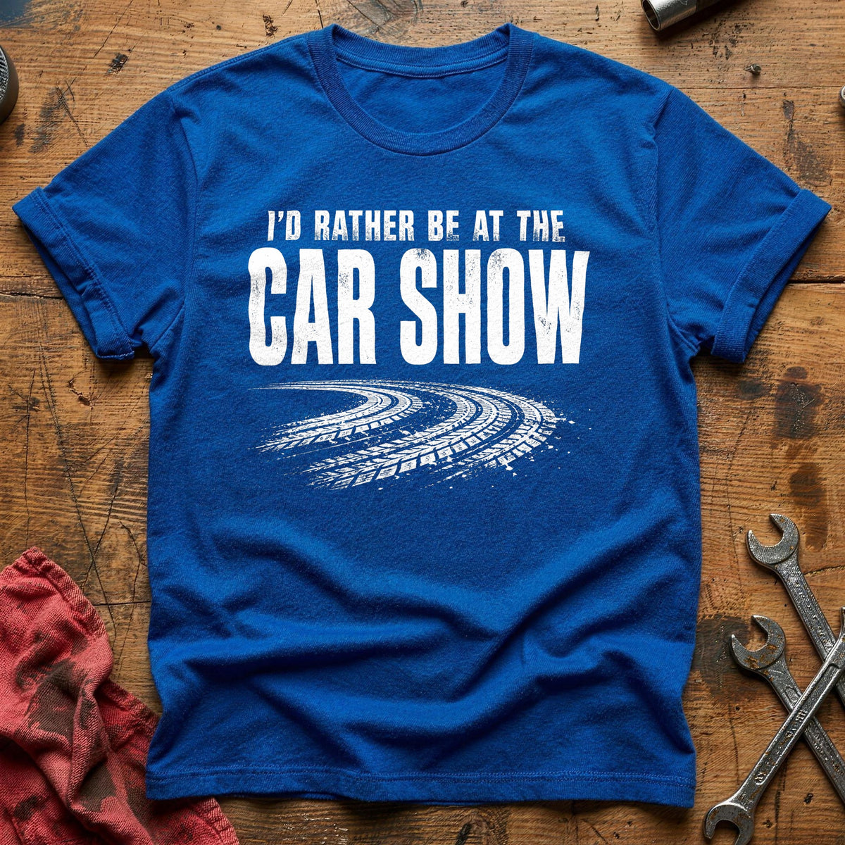 I'd Rather Be At The Car Show 85 T-Shirt - Royal