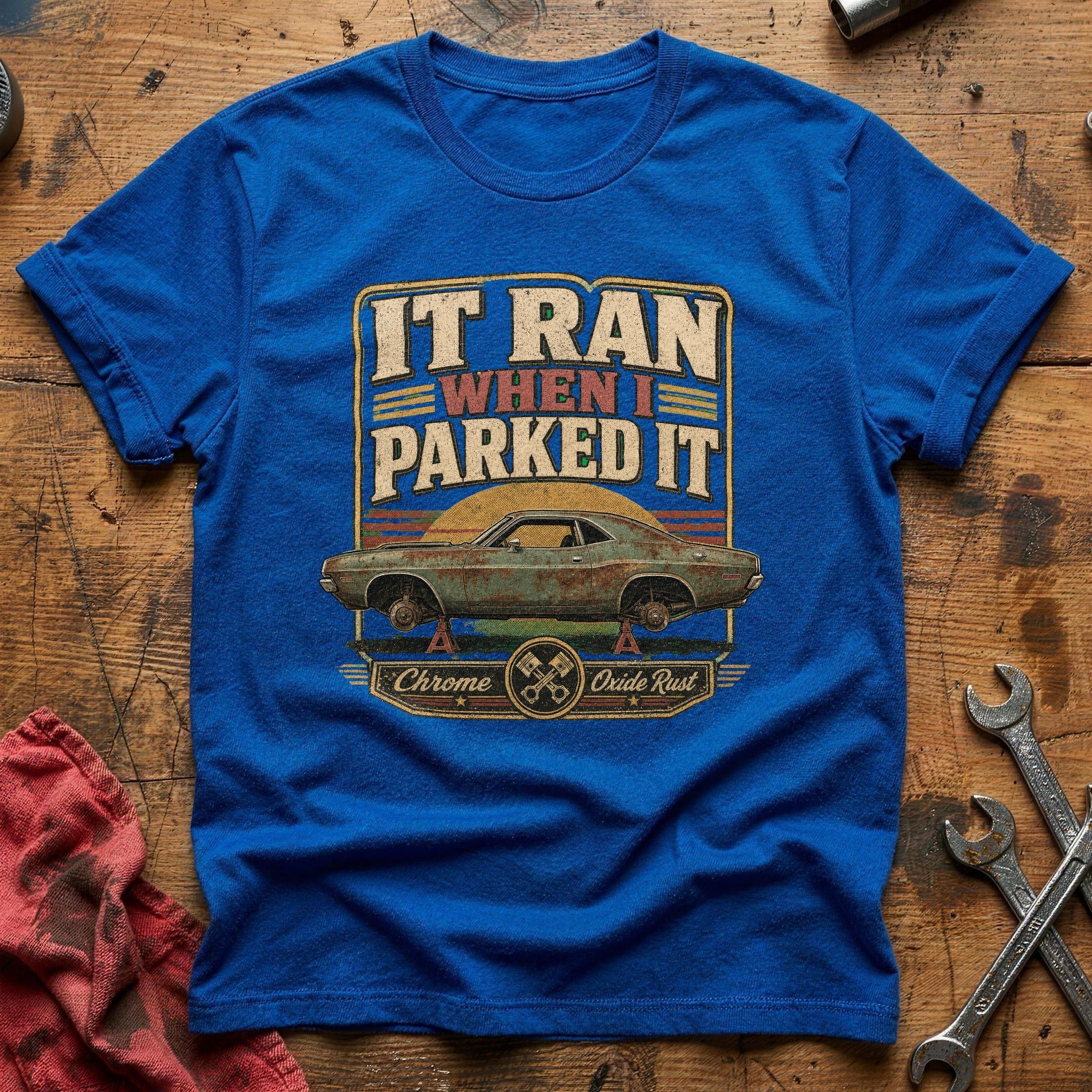 It Ran When I Parked It T-Shirt - Royal