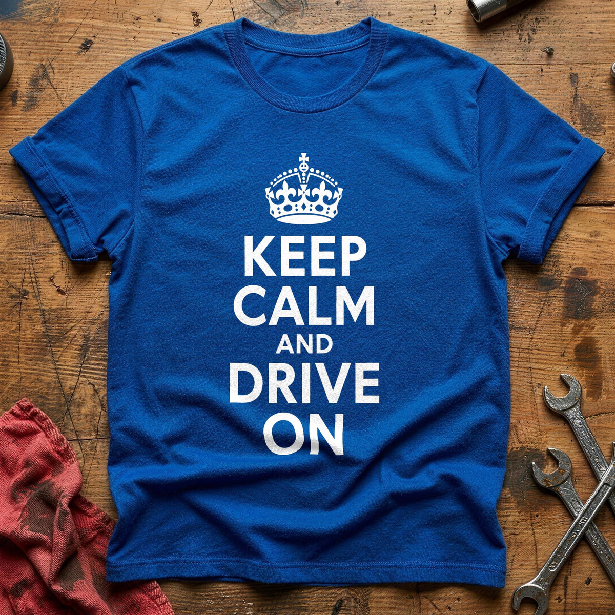 Keep Calm And Drive On 88 T-Shirt - Royal