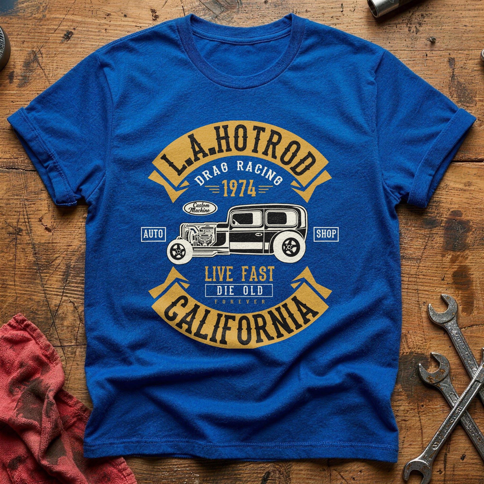 LA hotrod T-Shirt - Royal