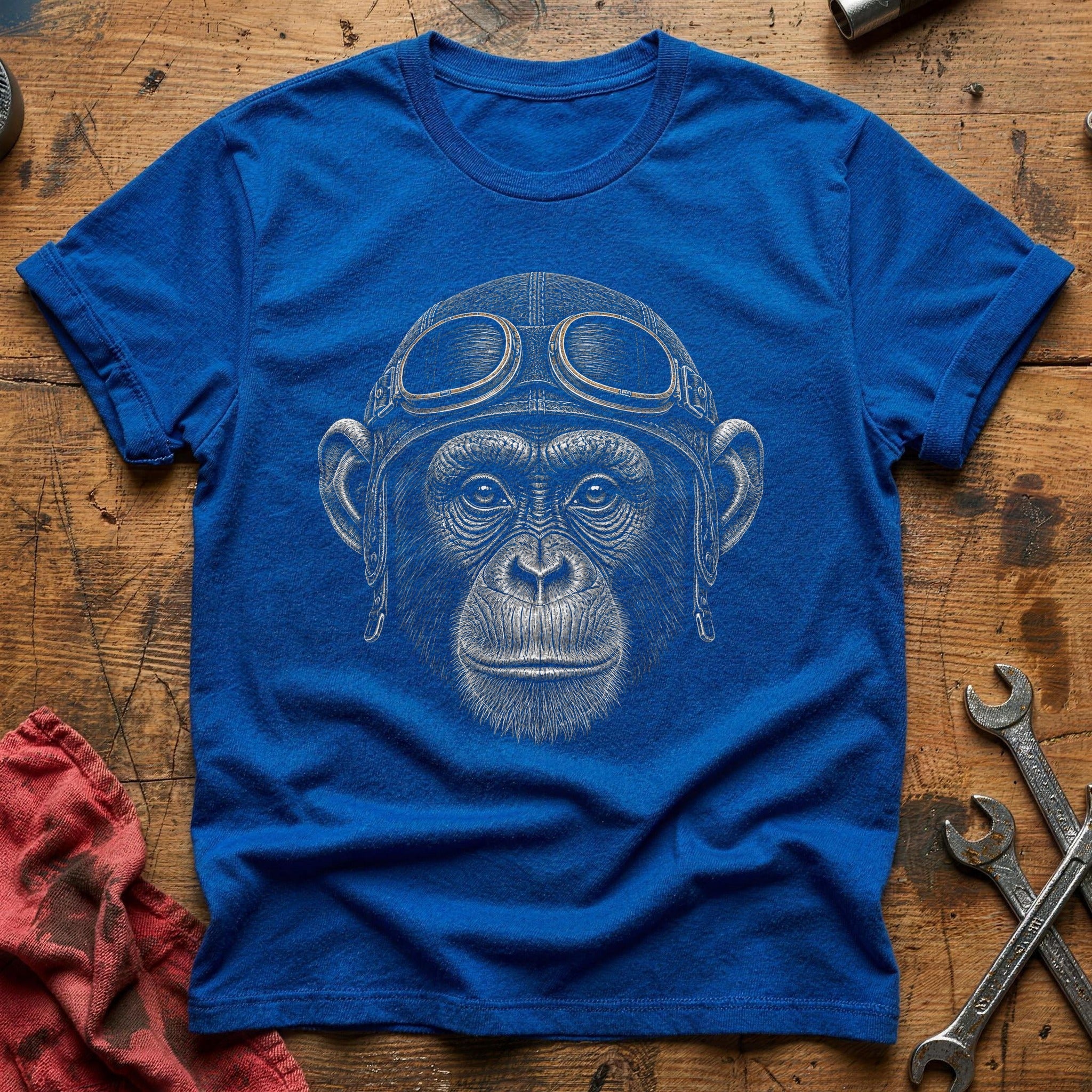 Leather & Liftoff T-Shirt - Royal