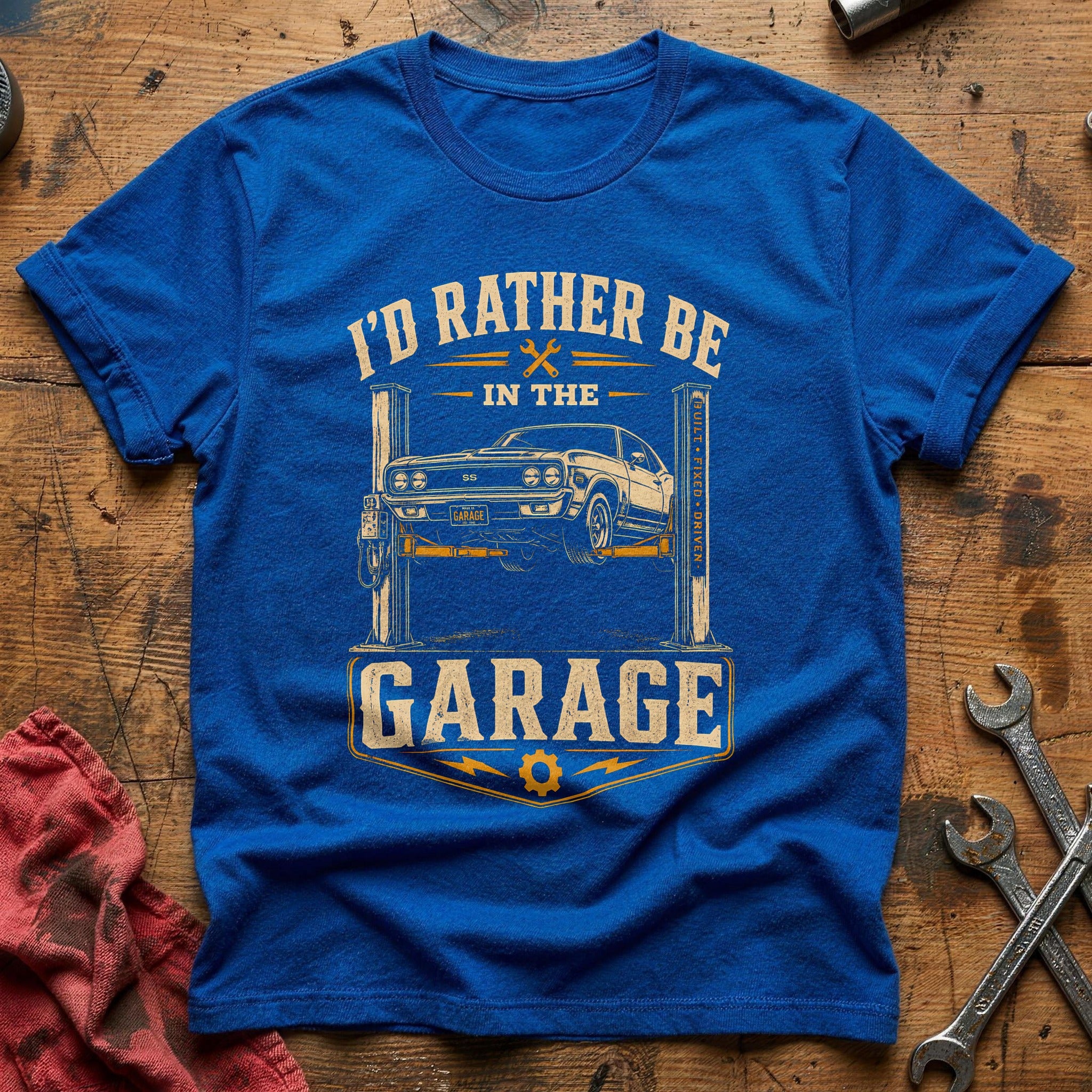 Lift Time Garage T-Shirt - Royal