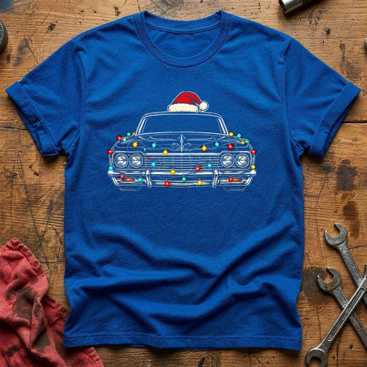 Lowrider Christmas Lights 25 T-Shirt - Royal