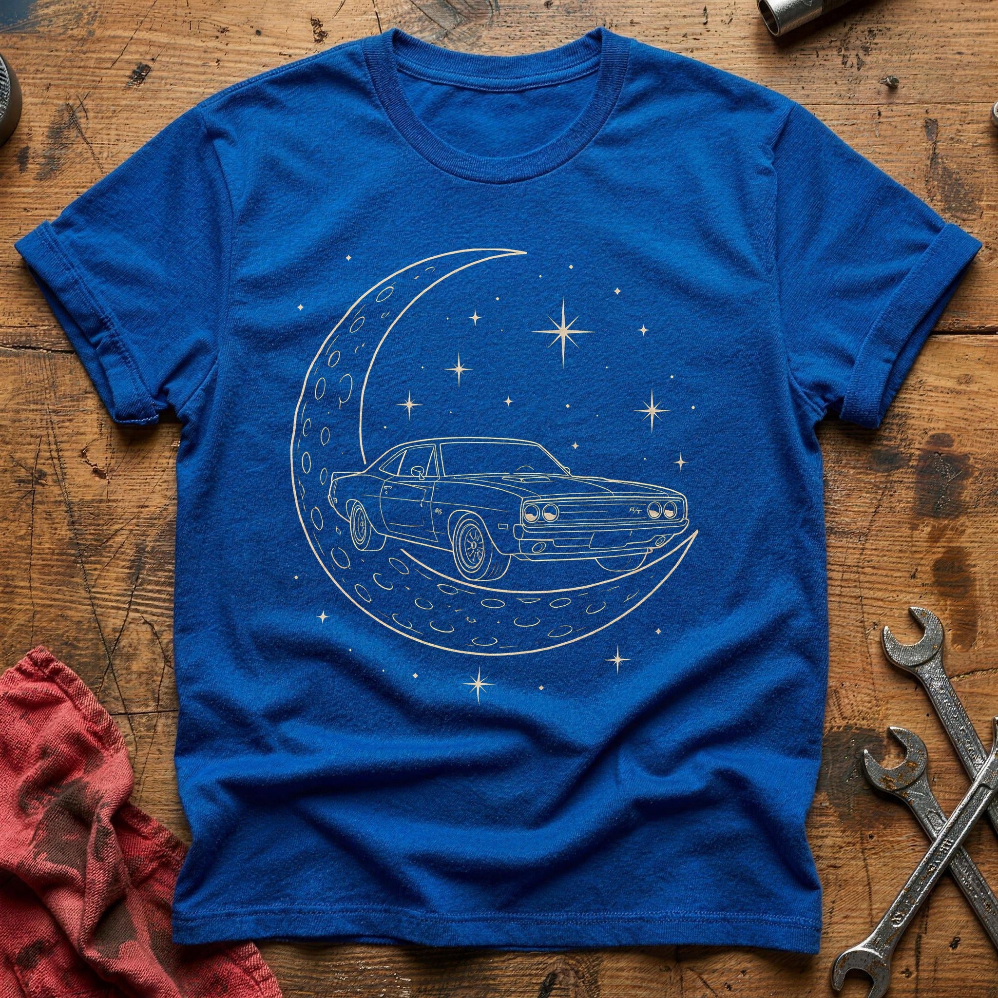 Moon Cradle Car 75 T-Shirt - Royal
